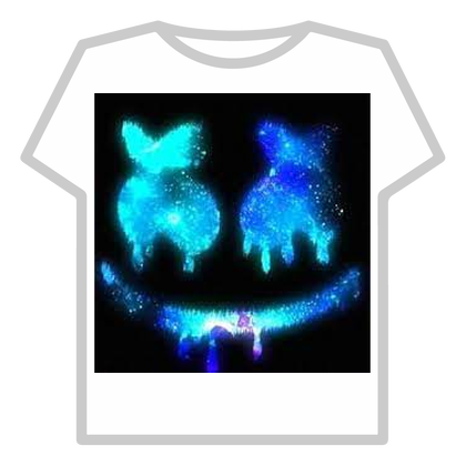Blue Galaxy Dripping Marshmello T-Shirt X)