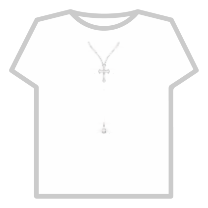 silver cross necklace w/ piercing